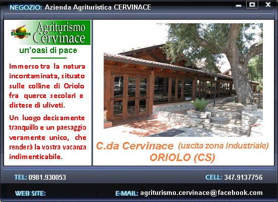 Azienda Agrituristica Cervinace - Oriolo